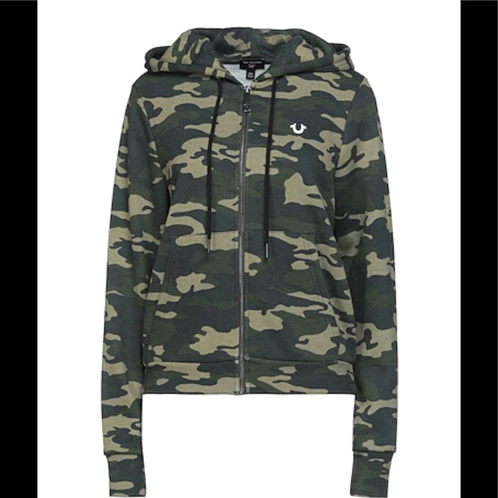 TRUE RELIGION Camo hooded jacket hoodie